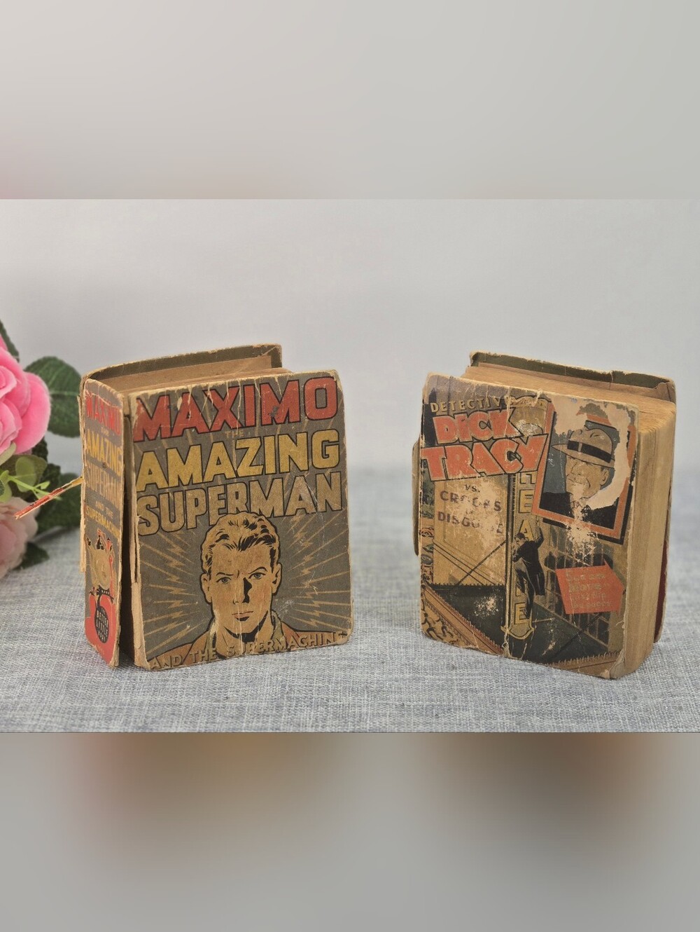 Set Maximo Amazing Superman & Detective Dick Tracy 1940s Big‎ Little Books
